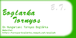 boglarka tornyos business card